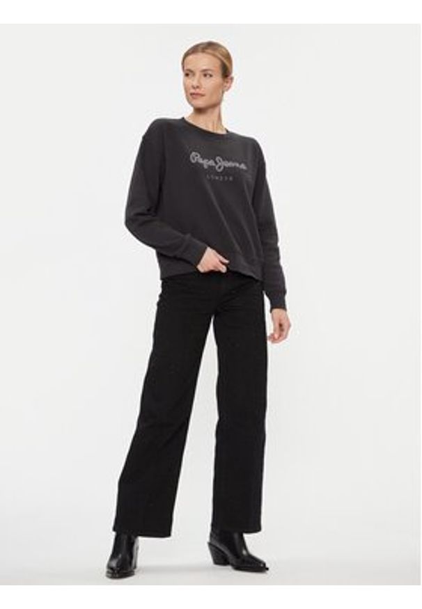 Pepe Jeans Jeansy Sparkle PL204604 Czarny Relaxed Fit. Kolor: czarny
