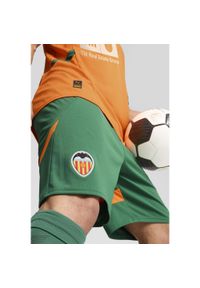 Puma - Męskie szorty Valencia CF 24/25 PUMA Vine Rickie Orange Green. Kolor: żółty, pomarańczowy, wielokolorowy, zielony. Sport: piłka nożna