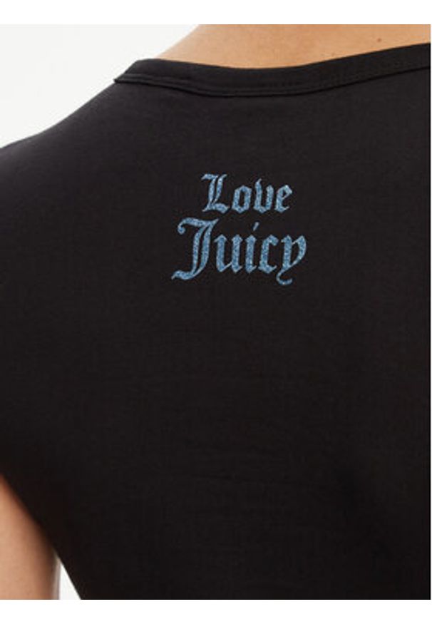 Juicy Couture T-Shirt Just Juicy JCGCT125040 Czarny Slim Fit. Kolor: czarny. Materiał: bawełna
