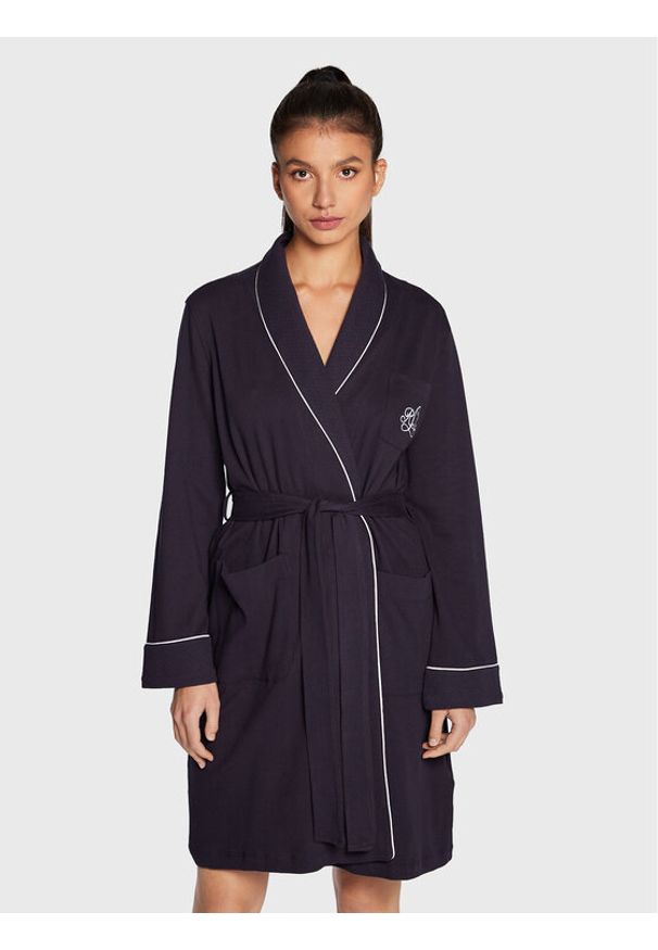 Lauren Ralph Lauren Szlafrok I814193 Granatowy. Kolor: niebieski. Materiał: bawełna