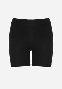Renee - Czarne Gładkie Szorty Biker Shorts z Bawełny Retusea. Okazja: na spacer, na co dzień. Kolor: czarny. Materiał: bawełna. Długość: krótkie. Wzór: gładki. Styl: casual, sportowy #7