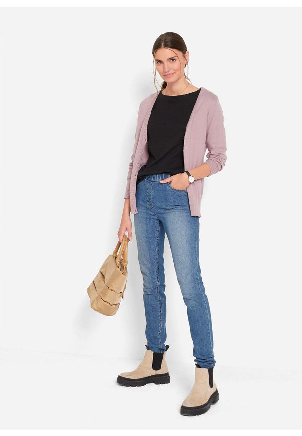 bonprix - Bluzka z długim rękawem z czystej bawełny organicznej. Kolor: czarny. Materiał: bawełna. Długość rękawa: długi rękaw. Długość: długie