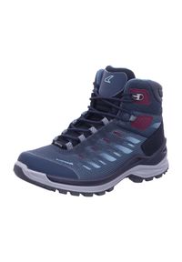 Buty trekkingowe damskie Lowa Ferrox Mid Gtx. Wysokość cholewki: za kostkę. Zapięcie: sznurówki. Kolor: niebieski. Materiał: materiał, syntetyk, tkanina. Szerokość cholewki: normalna #1