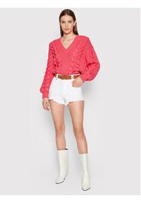 IRO Sweter Arwy AQ240 Różowy Relaxed Fit. Kolor: różowy. Materiał: bawełna, syntetyk #3