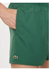 Lacoste Szorty kąpielowe MH6270 Zielony Regular Fit. Kolor: zielony. Materiał: syntetyk