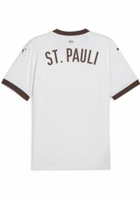 Puma - Męska koszulka wyjazdowa FC St. Pauli 24/25 PUMA White Espresso Brown. Kolor: biały, brązowy, wielokolorowy