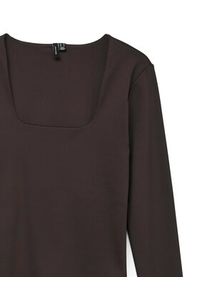 Vero Moda Bluzka Million 10334613 Brązowy Regular Fit. Kolor: brązowy. Materiał: syntetyk #4