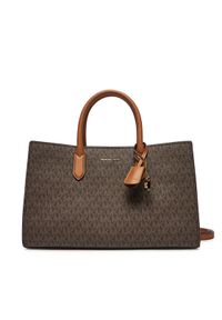 MICHAEL Michael Kors Torebka Scarlett Medium Signature Logo Satchel 30F4GETS2B Brązowy. Kolor: brązowy. Materiał: skórzane