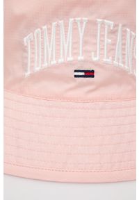 Tommy Jeans kapelusz dwustronny kolor różowy. Kolor: różowy. Materiał: poliester