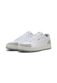 Puma - Sneakersy unisex Court Classico Sport PUMA White Cool Light Gray. Kolor: szary, biały, wielokolorowy. Materiał: zamsz. Sport: turystyka piesza