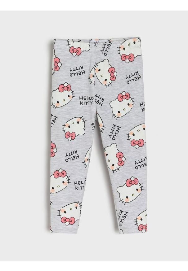 Sinsay - Legginsy Hello Kitty - szary. Kolor: szary. Wzór: motyw z bajki