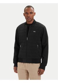 Karl Lagerfeld - KARL LAGERFELD Kurtka bomber 505061 562902 Czarny Regular Fit. Typ kołnierza: dekolt w karo. Kolor: czarny. Materiał: syntetyk #1