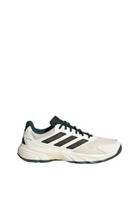 Adidas - Buty CourtJam Control 3 Tennis. Kolor: zielony, biały, szary, wielokolorowy. Materiał: materiał. Sport: tenis