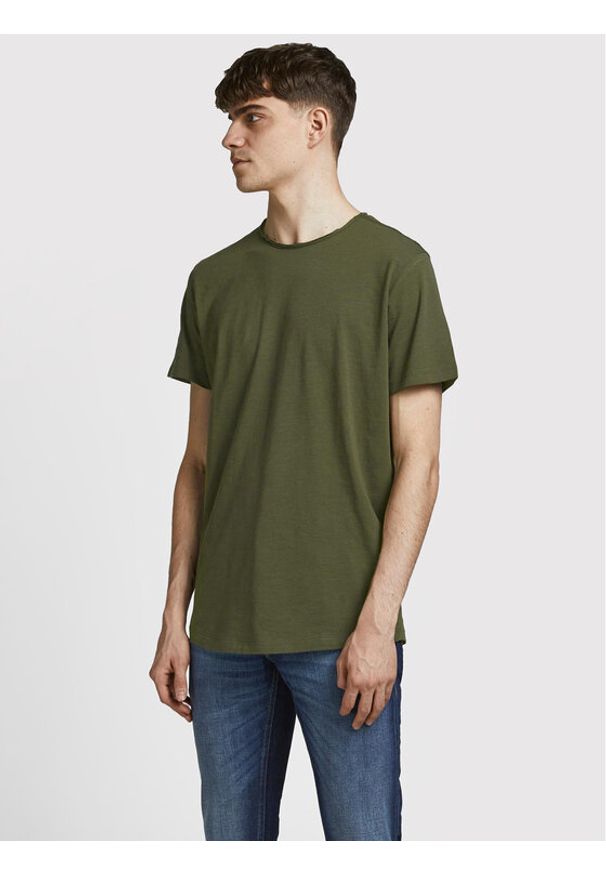 Jack & Jones - Jack&Jones T-Shirt Basher 12182498 Zielony Regular Fit. Kolor: zielony. Materiał: bawełna