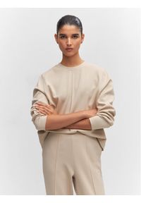 mango - Mango Bluza Pique 57096711 Beżowy Regular Fit. Kolor: beżowy. Materiał: syntetyk #1