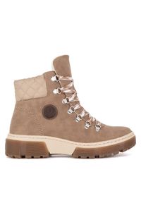 Rieker Trzewiki X8647-64 Beżowy. Kolor: beżowy. Materiał: materiał #1