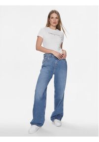 Tommy Jeans T-Shirt Linear DW0DW17361 Biały Slim Fit. Kolor: biały. Materiał: bawełna #5