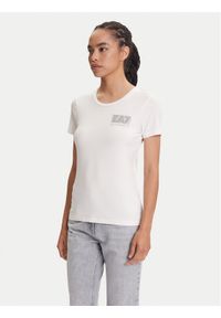 EA7 Emporio Armani T-Shirt 7W000492 AF10373 U0005 Écru Regular Fit. Materiał: bawełna