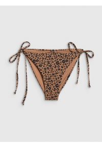 4f - 4F Dół od bikini damski - brązowy XL. Kolor: brązowy. Materiał: materiał #1