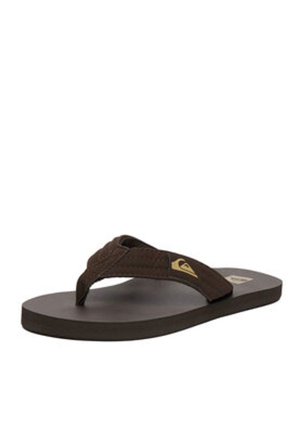 Quiksilver Japonki EO-DUNE CQ10036MGG Brązowy ciemny. Kolor: brązowy. Materiał: skóra
