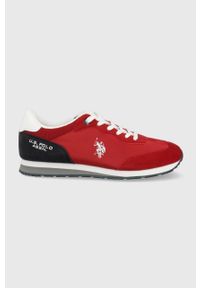 U.S. Polo Assn. buty kolor czerwony. Zapięcie: sznurówki. Kolor: czerwony. Materiał: guma
