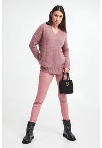 Marella - Sweter damski Colla MARELLA MONOCHROME. Materiał: prążkowany. Wzór: ze splotem #3