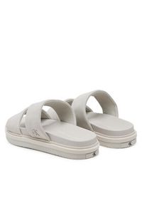 Calvin Klein Jeans Klapki Flat Molded Dbl Bar Sandal Cv YM0YM01222 Szary. Kolor: szary. Materiał: materiał