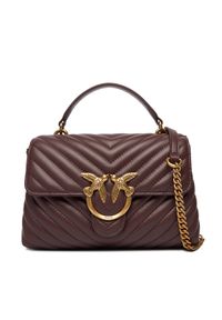 Pinko - PINKO Torebka Love Lady Puff Mini Cl Al 25-26 PLTT 100044 A0GK Bordowy. Kolor: czerwony. Materiał: skórzane