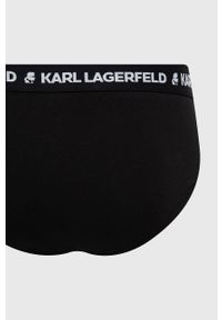 Karl Lagerfeld slipy (3-pack) męskie kolor czarny. Kolor: czarny. Materiał: bawełna