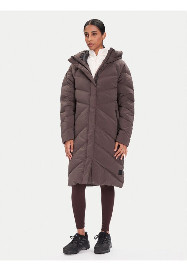 Jack Wolfskin Kurtka puchowa Marienplatz 1206971 Brązowy Regular Fit. Kolor: brązowy. Materiał: syntetyk