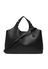 TOMMY HILFIGER - Tommy Hilfiger Torebka Th Logo Satchel AW0AW18282 Czarny. Kolor: czarny. Materiał: skórzane #4