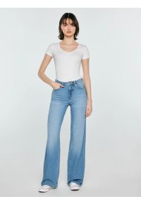 Big-Star - Jeansy damskie z szeroką nogawką niebieskie Atrea 111. Stan: podwyższony. Kolor: niebieski. Sezon: lato. Styl: vintage, retro, klasyczny #2