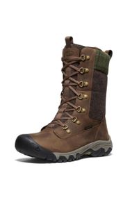 keen - Śniegowce zimowe damskie Keen Greta Tall Boot WP. Kolor: brązowy. Sezon: zima