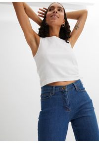 bonprix - Dżinsy ze stretchem o kroju bootcut, mid waist. Kolor: niebieski. Styl: klasyczny #2