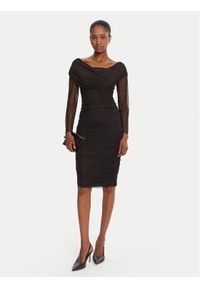 Rinascimento Sukienka koktajlowa CFC0126152003 Czarny Slim Fit. Kolor: czarny. Materiał: syntetyk. Styl: wizytowy