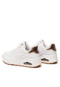 skechers - Skechers Sneakersy Uno Shimmer Away 155196/WHT Biały. Kolor: biały. Materiał: skóra