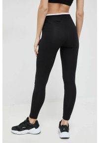 Reebok legginsy sportowe Reebok Identity damskie kolor czarny gładkie. Stan: podwyższony. Kolor: czarny. Materiał: bawełna, skóra, dzianina. Wzór: gładki. Styl: sportowy #3