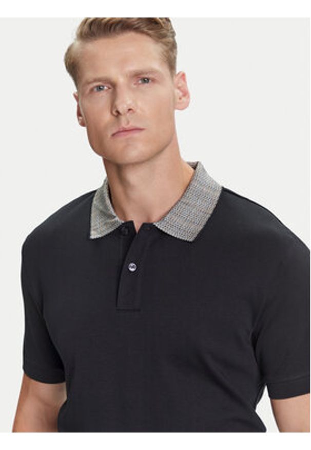 BOSS Polo H-Parlay 302 50545487 Czarny Regular Fit. Typ kołnierza: polo. Kolor: czarny. Materiał: bawełna