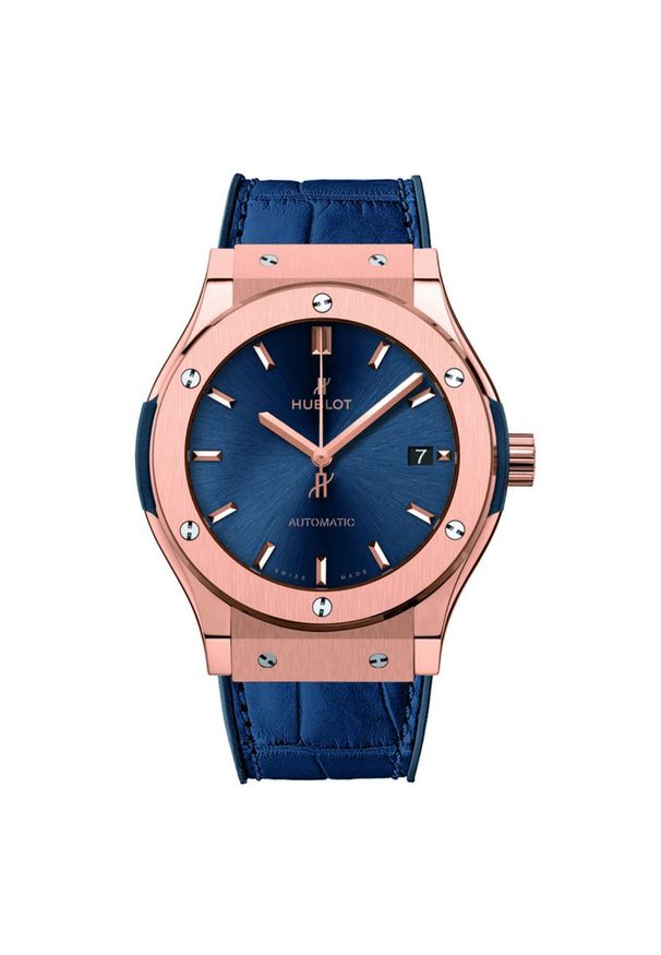 Zegarek Męski HUBLOT CLASSIC FUSION 45 MM 511.OX.7180.LR. Materiał: guma, skóra. Styl: biznesowy, elegancki, casual, klasyczny