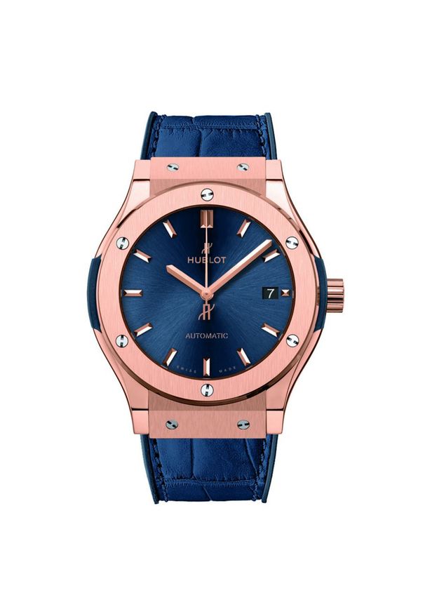 Zegarek Męski HUBLOT CLASSIC FUSION 45 MM 511.OX.7180.LR. Materiał: skóra, guma. Styl: klasyczny, casual, elegancki, biznesowy