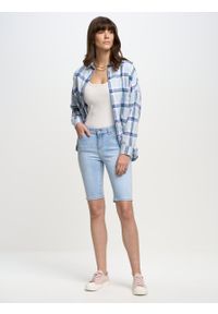 Big-Star - Szorty damskie jeansowe Shira 100. Kolor: niebieski. Materiał: jeans. Sezon: lato. Styl: wakacyjny, klasyczny, elegancki #4