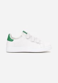 Born2be - Biało-Zielone Sneakersy Zapinane na Rzepy Fuve. Zapięcie: rzepy. Kolor: biały #3