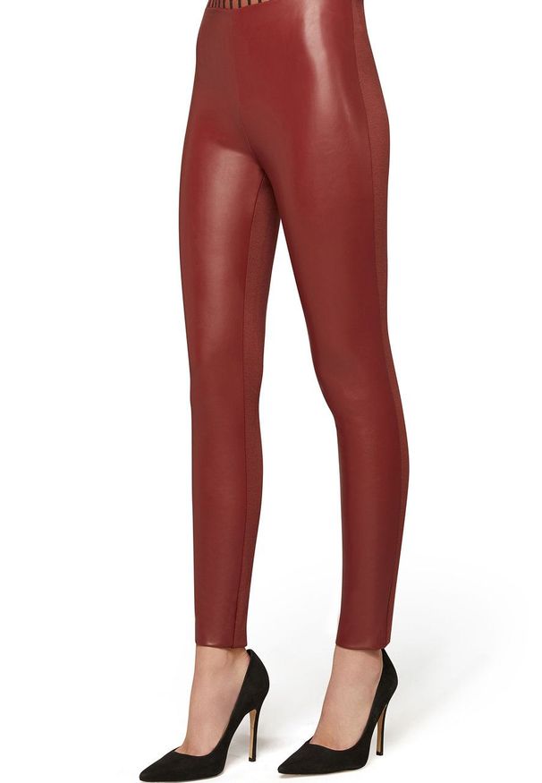 Wolford - Legginsy Jo. Stan: podwyższony. Kolor: czerwony