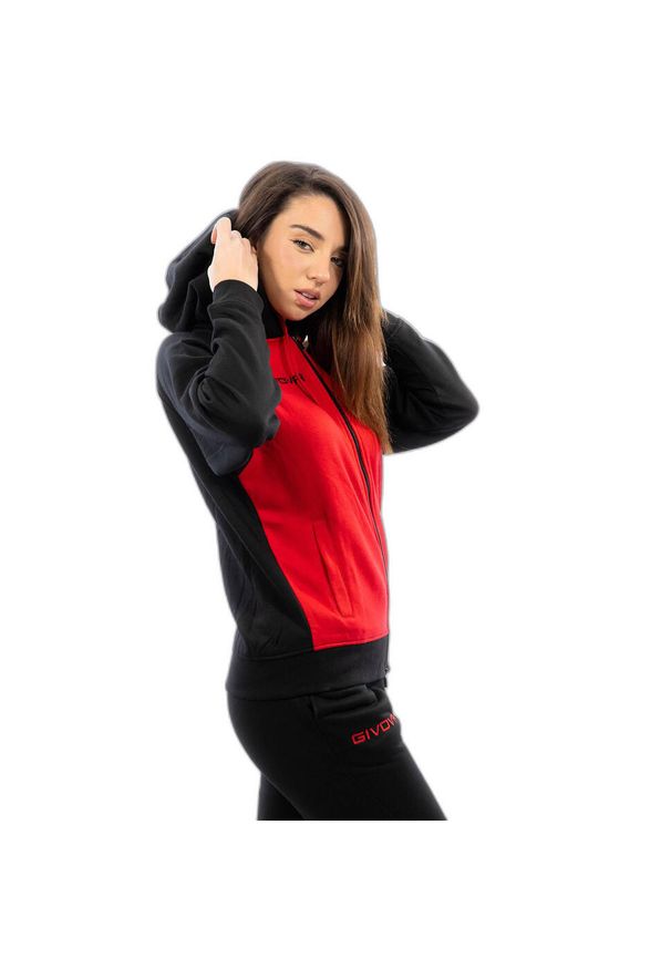 Dres Givova Super King. Kolor: wielokolorowy, czarny, czerwony, pomarańczowy. Materiał: dresówka