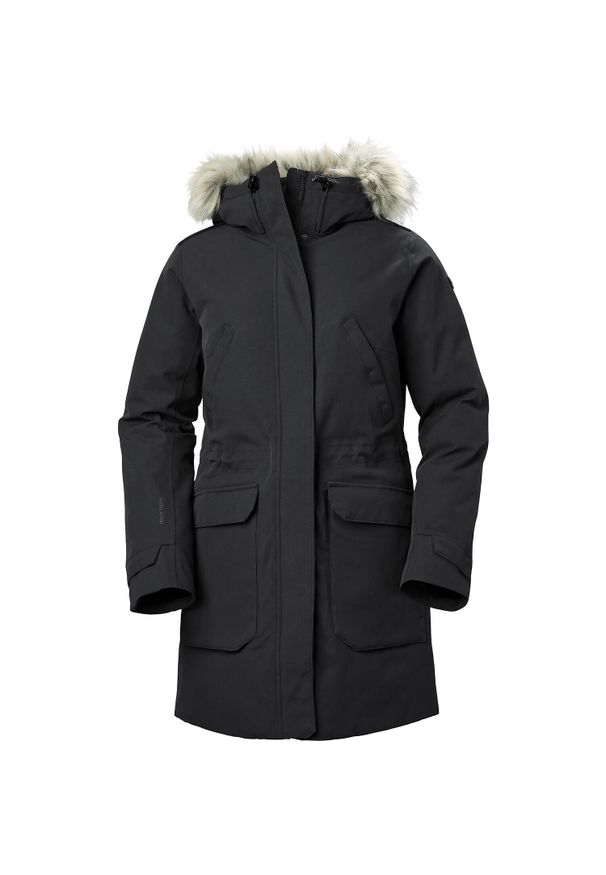 Parka dla kobiet Helly Hansen Varanger. Kolor: wielokolorowy, szary, czarny. Sezon: zima