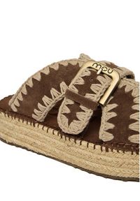 Mou Espadryle MU.SW641003A Brązowy. Kolor: brązowy. Materiał: skóra, zamsz #2