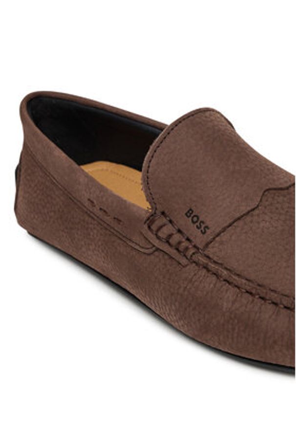 BOSS Mokasyny Noel 50548116 Brązowy. Kolor: brązowy. Materiał: skóra