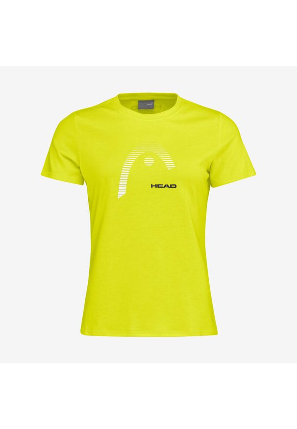 Head - T-shirt damski Club Lara. Kolor: żółty. Materiał: bawełna, jersey, materiał, poliester