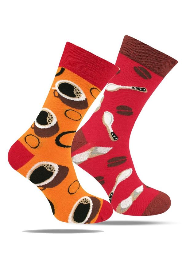 His Story - Skarpetki Bawełniane - Tematyczne - Barista, Kawa. Kolor: wielokolorowy. Materiał: elastan, bawełna, poliamid