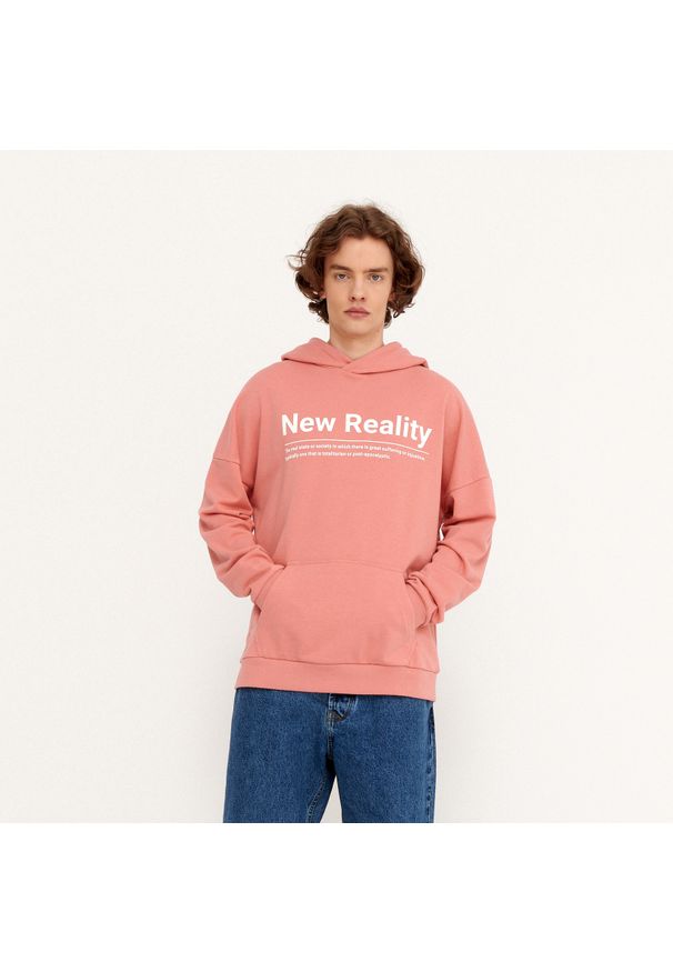 House - Bluza oversize z kapturem New Reality - Różowy. Typ kołnierza: kaptur. Kolor: różowy